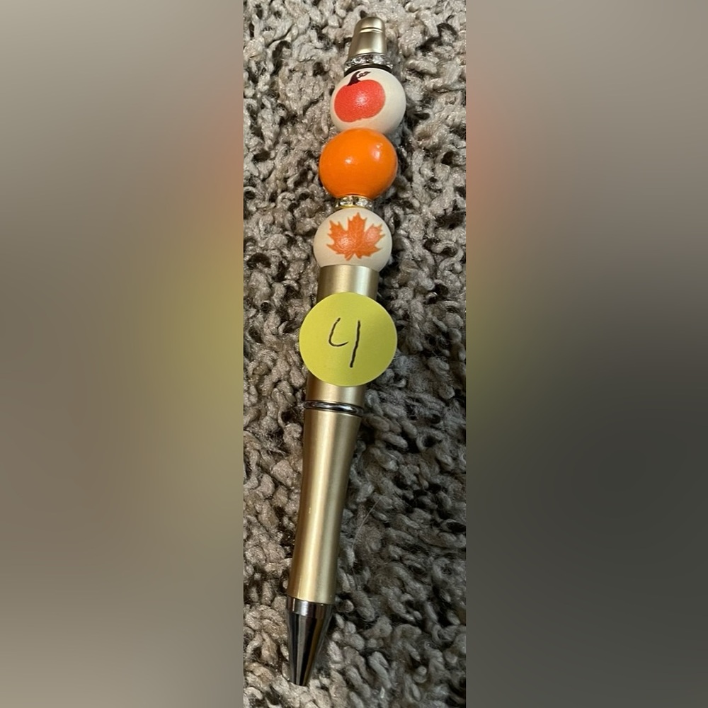 Precious pens presents super cute gold leaf and pumpkin pen.